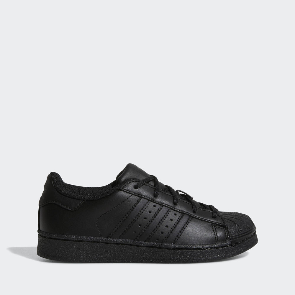 Adidas Superstar Foundation - Originals για αγορια - Μαυρα/Μαυρα/Μαυρα,Μέγεθος: EU 27 – 39 1/3 (777T